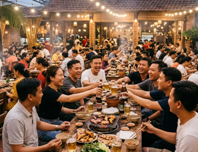 Làng Nướng Thơm – Không Gian Ăn Uống Lý Tưởng Cho Những Buổi Họp Mặt